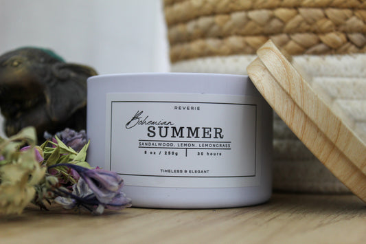 Scented Soy Wax Candle - Bohemian Summer