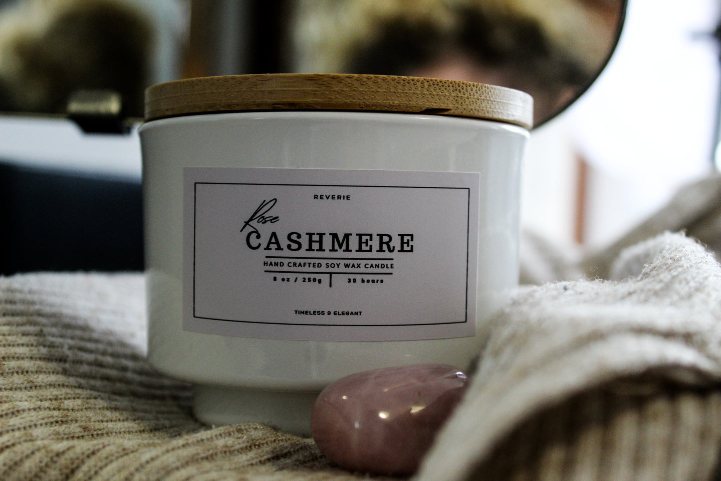 Luxury Scented Soy Wax Candle - Rose Cashmere